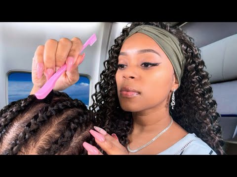 ASMR | ✈️ The Lady On The Airplane Scratches Between Your Itchy Braids