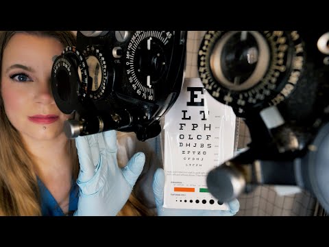 ASMR Hospital Eye Exam | Lens 1 or 2, Eye Measuring, Light Exam