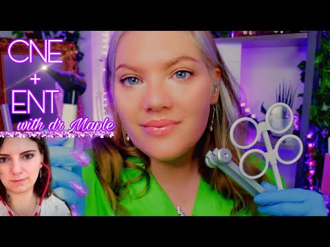 ASMR Cranial Nerve Exam But You're Also Getting an ENT Exam | Orbital Exam, Otoscope Ear Inspection