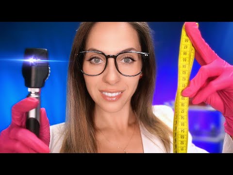 ASMR Measuring & Adjusting You | Head Turning, Bone Cracking, Ear Exam - Otoscope