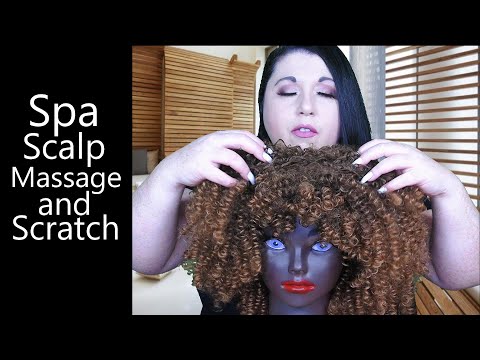 ASMR Spa Scalp Massage and Scalp Scratching RP (Afro/Kinky Hair, Long Nails, Hair Play, Real Hair)