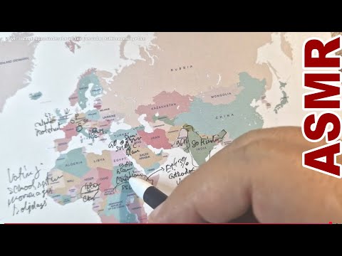 ASMR: Tracing Religious Borders that Still Exist Even Today | ASMR map tracing + facts
