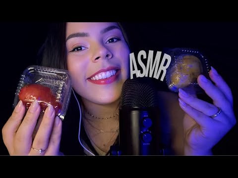 ASMR COMENDO MORANGO DO AMOR 🍓✨SONS CROCANTES E MUITO RELAXANTES 💤
