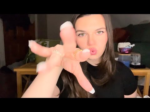 ASMR fast and aggressive camera tapping and mouth sounds ~