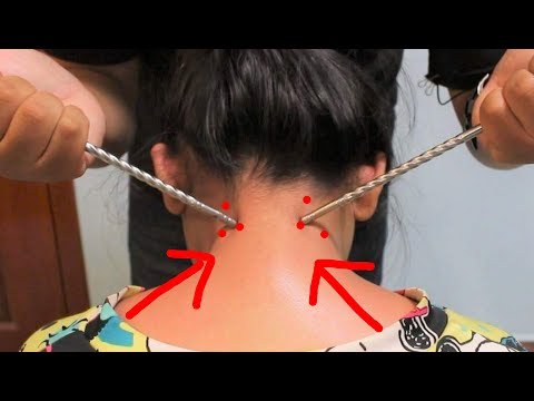 Amazing Shoulder and Neck Massage with Chopsticks - Relaxing ASMR
