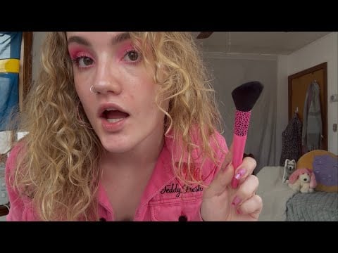 i do your makeup ASMR positive affirmations (grwm makeup routine & i love u, ur doing great💞)