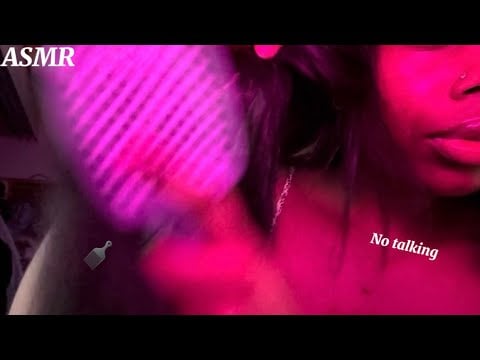 ASMR| No Talking Gum Chewing Sounds & Brushing Hair Sounds ASMR✨🪮