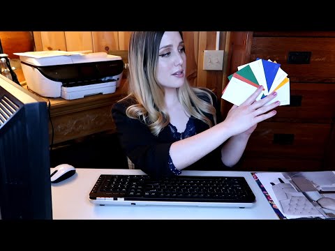 ASMR Interior Designer Role Play! {Carpet & Paint Samples, Typing, Softly Spoken}