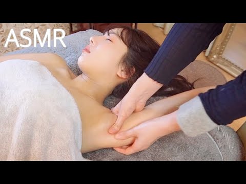 【ASMR】心地良い脇、腕〜デコルテのマッサージ／Relaxing Armpit,arm, décolleté massage