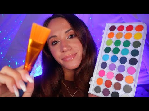 ASMR / Painting Your Face Like a Pumpkin 🎃