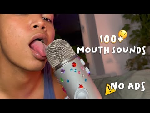 asmr 1 hour mouth sounds, wet, spit painting, 100% brain eating, slow and fast etc !! 🍃 (no ads)