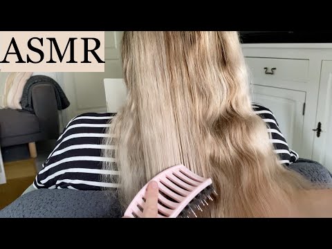 ASMR | Gentle Hair Play 💖 Hair products, hair brushing, massage, styling, back rubbing (no talking)