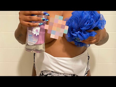 ASMR| Quick shower after pool