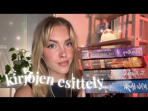 ASMR SUOMI kirjojen esittely (kaikki mun kirjat) | book show & tell | whispering & book sounds