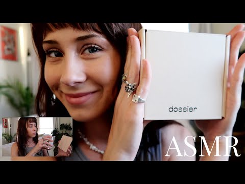 ASMR unboxing and testing Dossier fragrances (tapping, crisp, soft whisper)