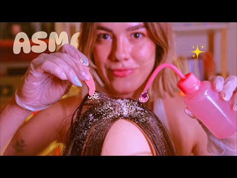 ASMR REMOVENDO SUA CASPA | Tratamento Capilar 💆🏻‍♀️