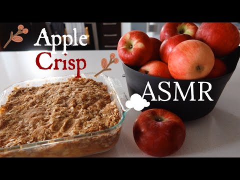 cozy ASMR recipe, apple crisp, peeling sounds