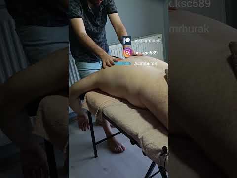 RELAXING BACK MASSAGE AFTER EXERCISE #satisfying #relaxing #asmr #shorts #massage