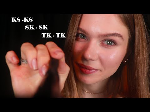 [ASMR] Mouth Sounds & Lens Brushing Tk Tk, Sk Sk