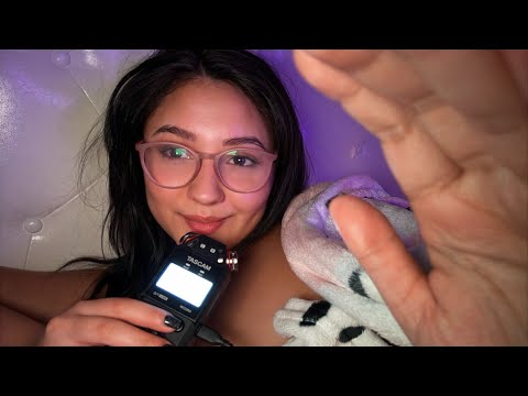 ASMR | Fall Asleep Next to Me ♥️ Gentle Whispers & Breathing, face touching🎙️ Tascam