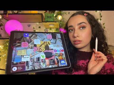 ASMR - MON VISION BOARD 2026🌟 (chuchotement d’1h avec des doubles micros)