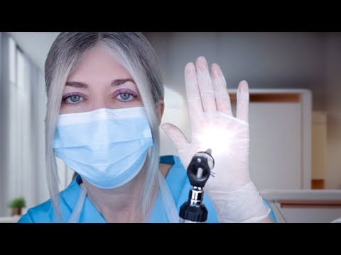 ASMR Ear Exam & Deep Ear Cleaning - Otoscope, Fizzy Drops, Picking, Latex Gloves, Typing, Writing