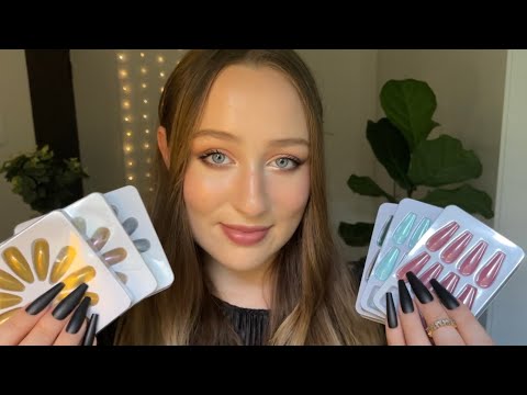 asmr my fake nail collection (38 sets of press on nails)