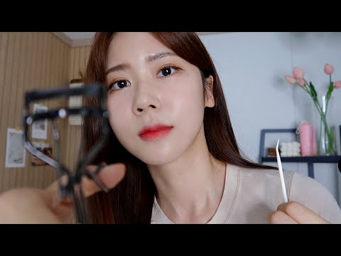 ASMR.sub 친구야 내가 속눈썹 펌 해줄게💜(| Let’s get you an eyelash perm, my friend