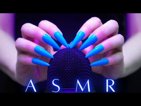 ASMR Sleep Inducing Mic Scratching - Brain Massage with DIFFERENT MICS 🎤 & Nails 💙 No Talking 4K