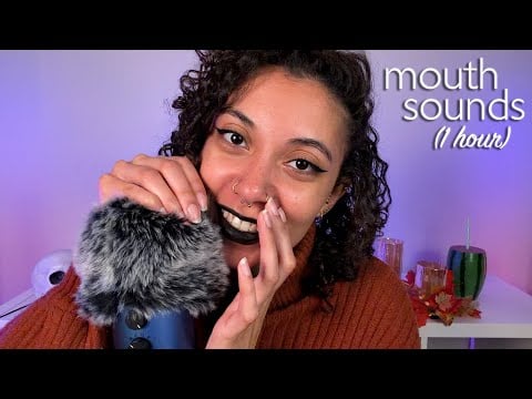 [1 Hour] *SENSITIVE* Mouth Sounds + Inaudible Whispers ASMR 😴