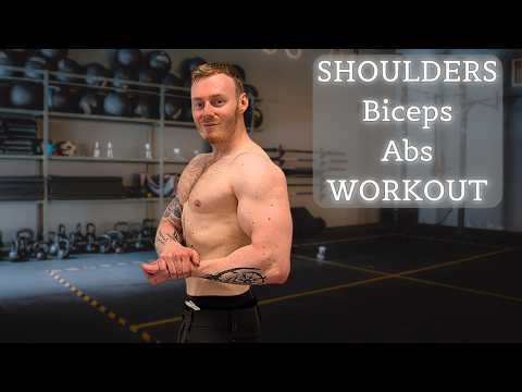 ASMR Workout | Shoulders ~ Biceps ~ Abs