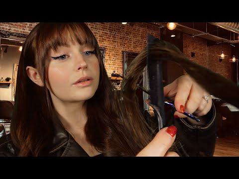 ASMR Hair Salon Experience 💇‍♀️ Colour Cut & Styling ✨️Layered Sounds✨