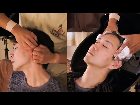 ASMR ヘッドスパマッサージ＆肩もみ | ASMR Japanese HeadSpa Massage | No Taking