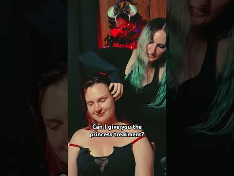 👑Princess Treatment👑 #asmr #asmrrealperson #hairplay #gothgirl #asmrgothgirl #asmrsounds