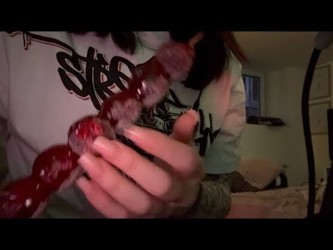 Asmr eating candied grapes 