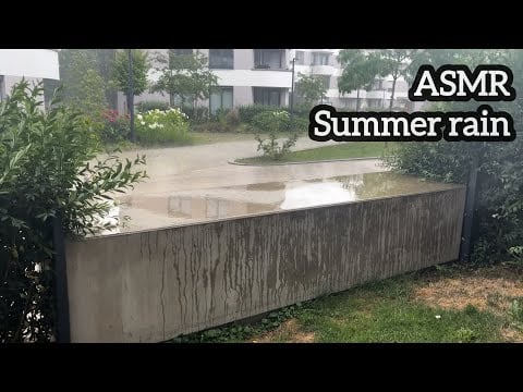 ASMR 🌙 Quick summer rain - Rain and wind sounds (no talking)