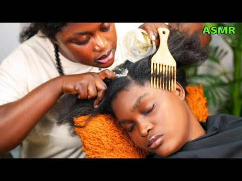 ASMR✨Whispered African Hair Parting, Intense Scalp Scratching & Personal Attention