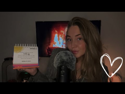 Dutch ASMR| Quote kalender maand november| page turning| Fluisteren| Papier tappen🍂🗓️🤍🍀