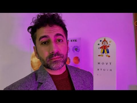 ASMR: New Equipment Eye Exam & v Crinkly Jacket (roleplay)