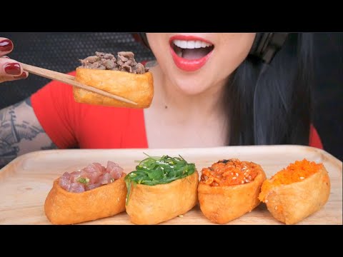 INARI SUSHI (ASMR EATING SOUNDS) NO TALKING | SAS-ASMR