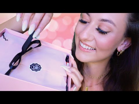 ASMR Glossybox Unboxing September 2021 💕 tapping, whispering & beauty triggers for sleep