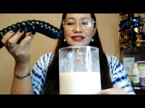 EATING WATERY OATMEAT USING BIG GUMMY WORM 