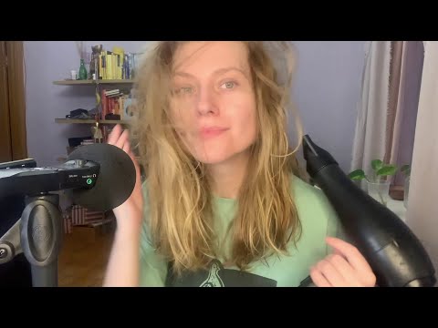 Relaxing ASMR Hair Drying for Sleep and Stress Relief