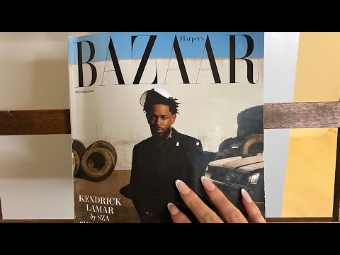 ASMR | Magazine Flip Through | Light Whisper & Page Tracing