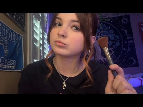 ASMR • Typical older sister does your makeup