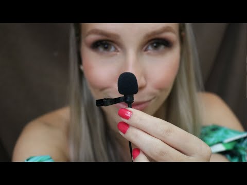 ASMR TESTANDO MICROFONE PINCEL E MASSAGEM NO MICROFONE - Bruna ASMR