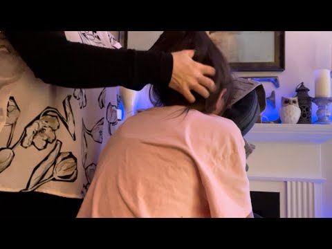 #ASMR Hair Brushing & Head Scratching for Stress Relief and Sleep | Nape | #hairsounds |