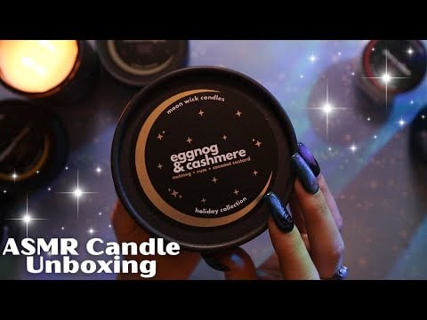 ASMR Moon Wick Candles Unboxing 🌙🕯️Cardboard Sounds, Candle Tapping/Scratching, & Crinkles 
