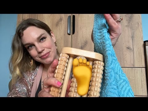 [ASMR] Fast & Aggressive Foot Massage With Towel + Lotion + Wooden Tool
