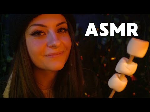 Soirée autour d'un feu de camp 🔥 + lecture chuchotée 📖 (ASMR FRANCAIS)